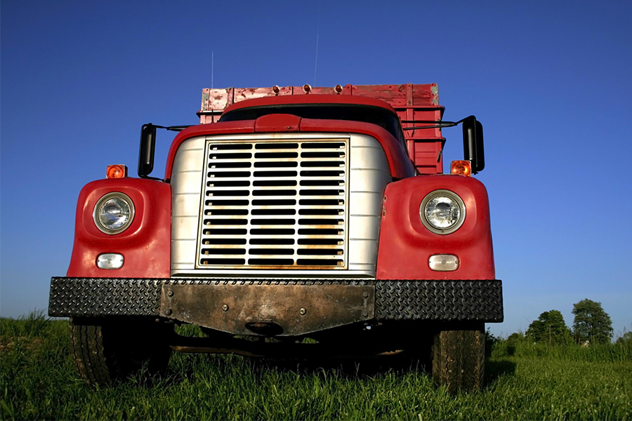 front view of the truck